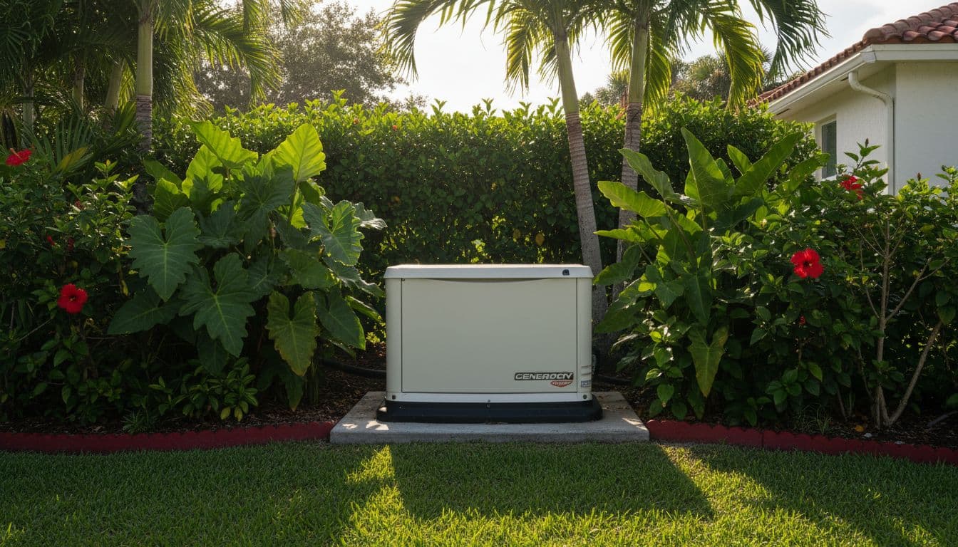 whole house generator lifespan in a Florida backyard depends on clean placement and routine maintenance