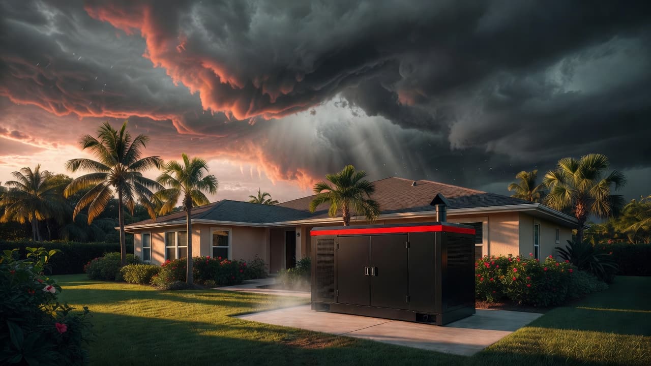 generator septic pump at a Southwest Florida home