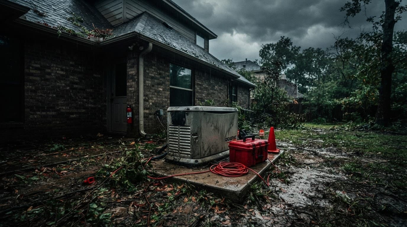 Homeowners insurance generator damage after a Southwest Florida storm.